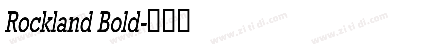 Rockland Bold字体转换